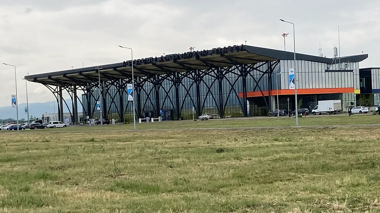 Modern terminal and apron at Brasov-Ghimbav International Airport (GHV), Romania's newest commercial airport northwest of the city