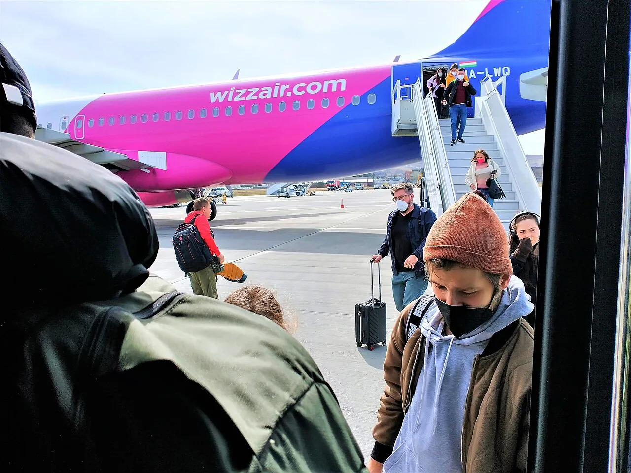 An aircraft parked on the apron at Cluj-Napoca Avram Iancu airport, Romania's second-busiest by passenger traffic