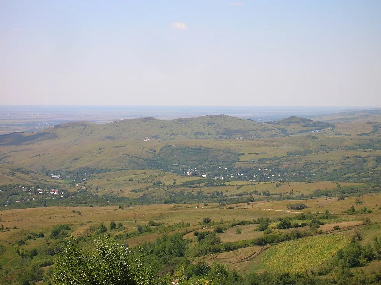 A view from Istrita Hill toward the Fintesti area of Buzau county, home to LacertA winery
