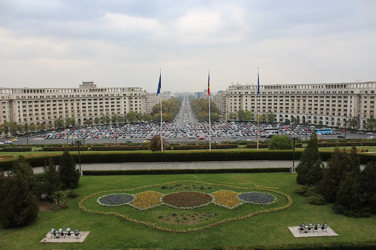 The Palace of the Parliament in Bucharest, one of the largest buildings in the world