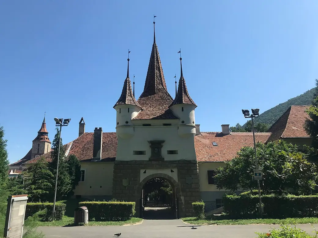 Catherine's Gate in Brasov, a 1559 tower with four small pointed turrets