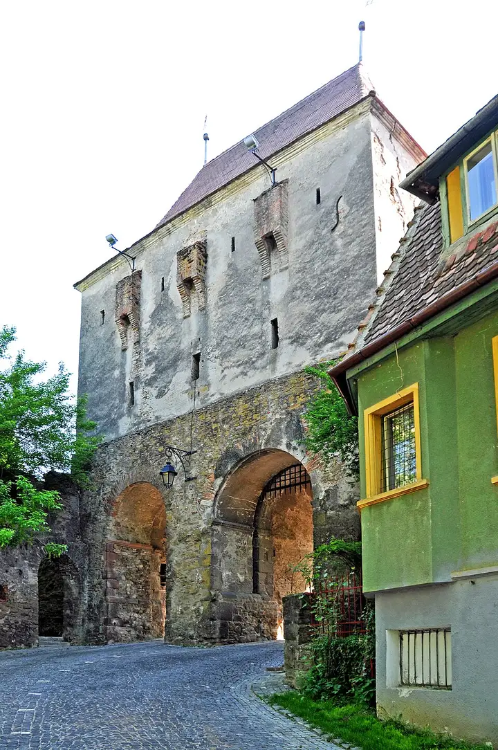 The vaulted gateway of the Tailors Tower, the second road entrance into the Sighisoara citadel